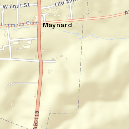 Maynard Arkansas Street Map