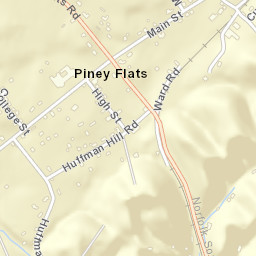 Piney Flats Tennessee Street Map