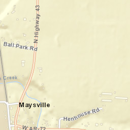 Maysville Arkansas Street Map