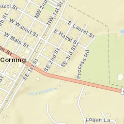 Corning Arkansas Street Map