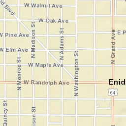 100-114 East Maine Street, Enid, OK  Street Map