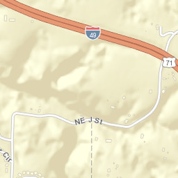 12133 Northeast J Street, Bentonville, AR Street Map