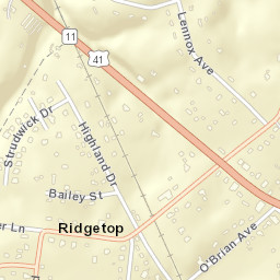 Ridgetop Tennessee Street Map