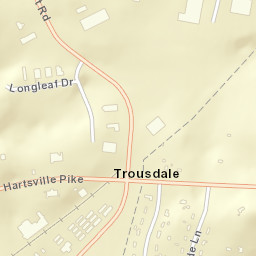 Trousdale Tennessee Street Map
