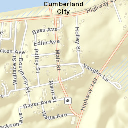 Cumberland City Tennessee Street Map
