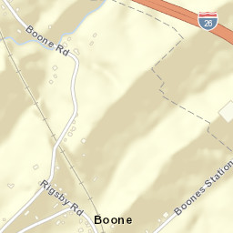 Boone Tennessee Street Map