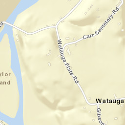 Watauga Flats Tennessee Street Map