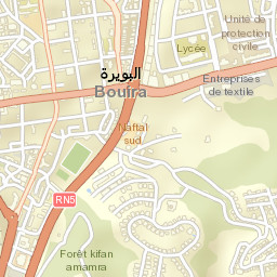 Bouïra Street Map