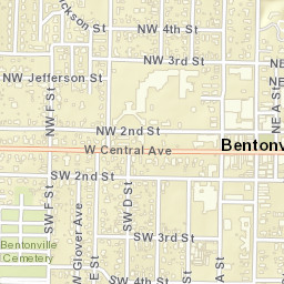 Bentonville Arkansas Street Map
