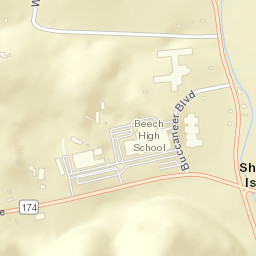 Shackle Island Tennessee Street Map