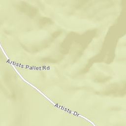 Death Valley National Park Artists Palette Street Map