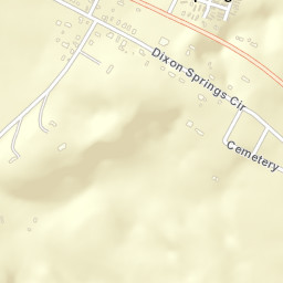 Dixon Springs Tennessee Street Map