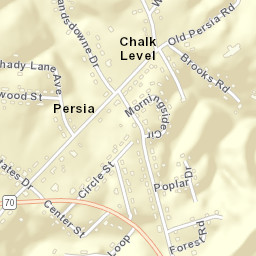 Chalk Level Tennessee Street Map