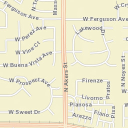 5519-5525 W Perez Ave Visalia CA Street Map