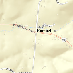 Kempville Tennessee Street Map