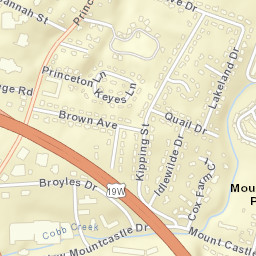 Princeton Hills Tennessee Street Map