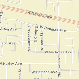 4401 W Goshen Ave Visalia CA Street Map