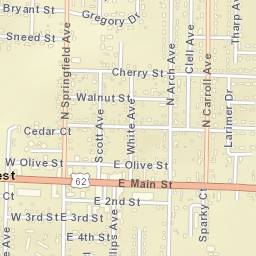 Green Forest Arkansas Street Map