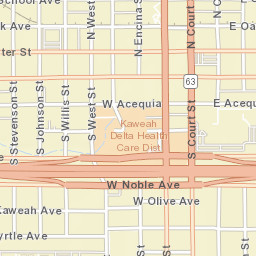Visalia California Street Map