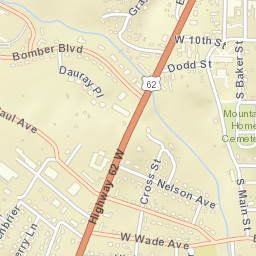101-199 East 11th Street, Mountain Home Street Map
