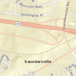 Saundersville Tennessee Street Map