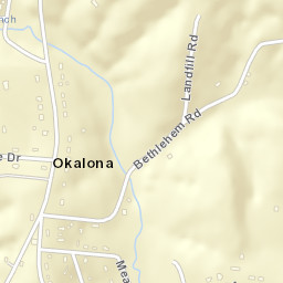 Okalona Tennessee Street Map