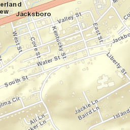 Jacksboro Tennessee Street Map