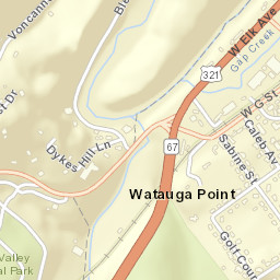 Watauga Point Tennessee Street Map