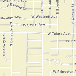 1500-1598 S Divisadero St Visalia CA Street Map