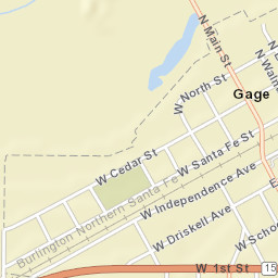 1st Street, Gage, OK 73843, USA Street Map