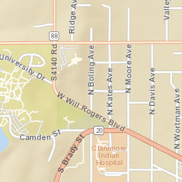 1900 W Will Rogers Blvd Claremore Street Map