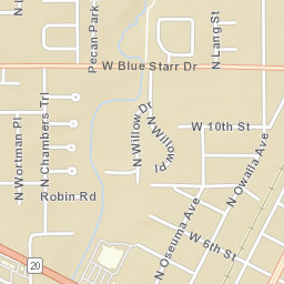 1239-1319 W Blue Starr Dr Claremore Street Map