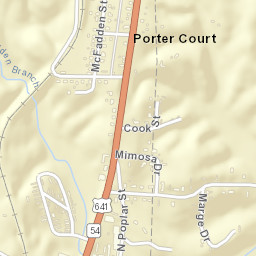 Porter Court Tennessee Street Map