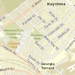 Keystone Tennessee Street Map