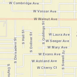 2550 S Hall St Visalia CA 93277 Street Map