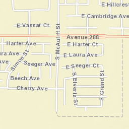 3931-3939 E Hillcrest Ave Visalia CA Street Map
