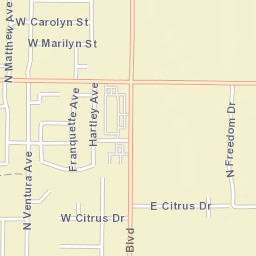 1418 Hartley Ave Farmersville CA Street Map