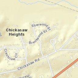 Chickasaw Heights Tennessee Street Map