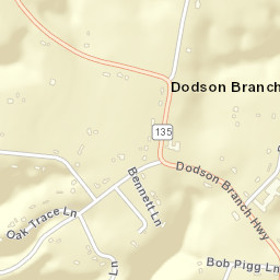 Dodson Branch Tennessee Street Map
