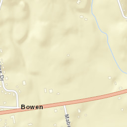 Bowen Tennessee Street Map