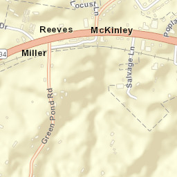 Reeves Tennessee Street Map