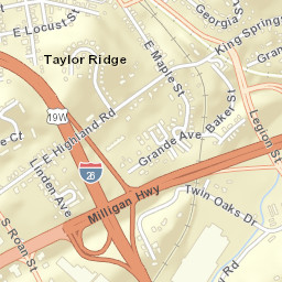 Reece Terrace Tennessee Street Map