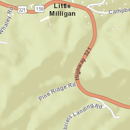 Little Milligan Tennessee Street Map