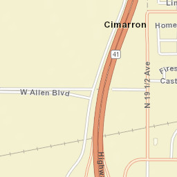 Cimarron California Street Map
