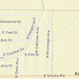 648 N Brundage Ave Farmersville CA Street Map