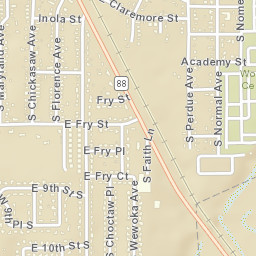 302-308 Fry Place Claremore OK Street Map