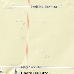 Cherokee City Arkansas Street Map