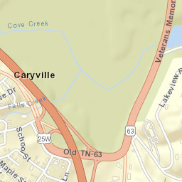 Cove Lake Estates Tennessee Street Map