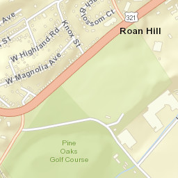 Roan Hill Tennessee Street Map