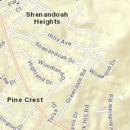 Shenandoah Heights Tennessee Street Map